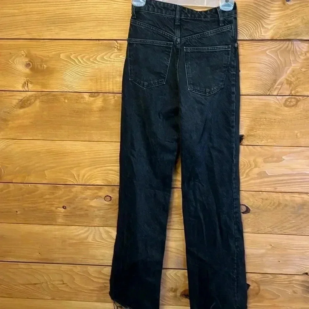 Zara Women’s Black Jeans 00 Denim‎ Streetwear Y2K Straight leg high waist casual